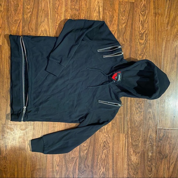 NWOT - DIESEL multi-zip tech heavy weight hoodie - Sz Small - Picture 5 of 6